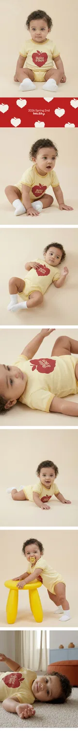 Детский комбинезон с коротким рукавом Baby Bubble Apple тёмно-жёлтый от Belita&Boys — фото 2