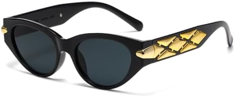 

Солнцезащитные очки неправильной формы для женщин, черные, стильные, «кошачий глаз», модные солнцезащитные очки для женщин с защитой от ультрафиолета UV400 MTZJH, Black