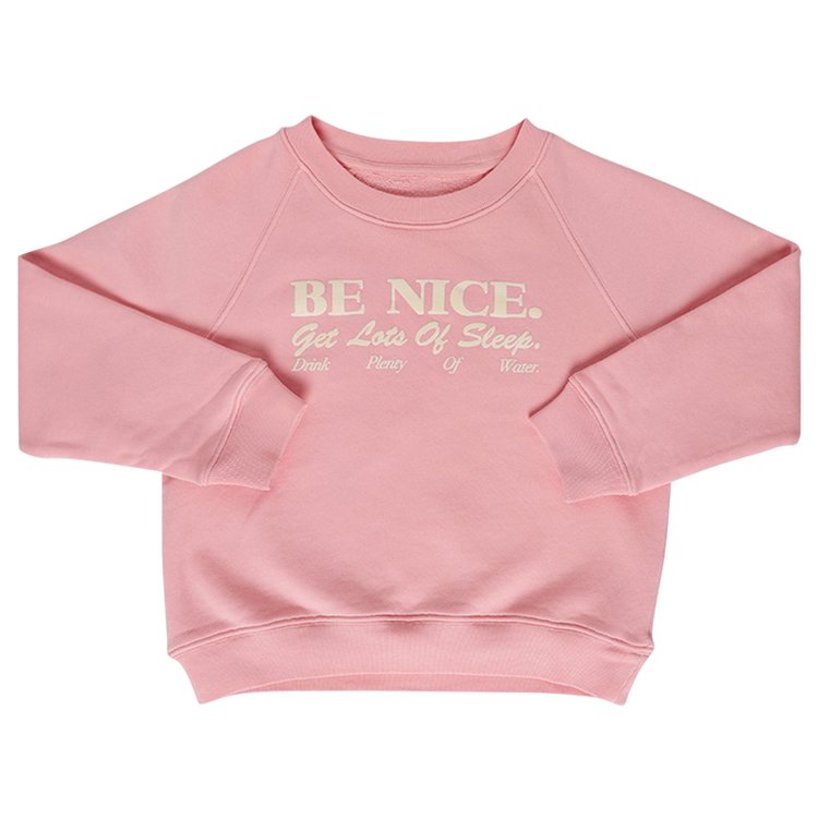 

Толстовка Sporty & Rich Kids Be Nice Crewneck, цвет Rose/Cream