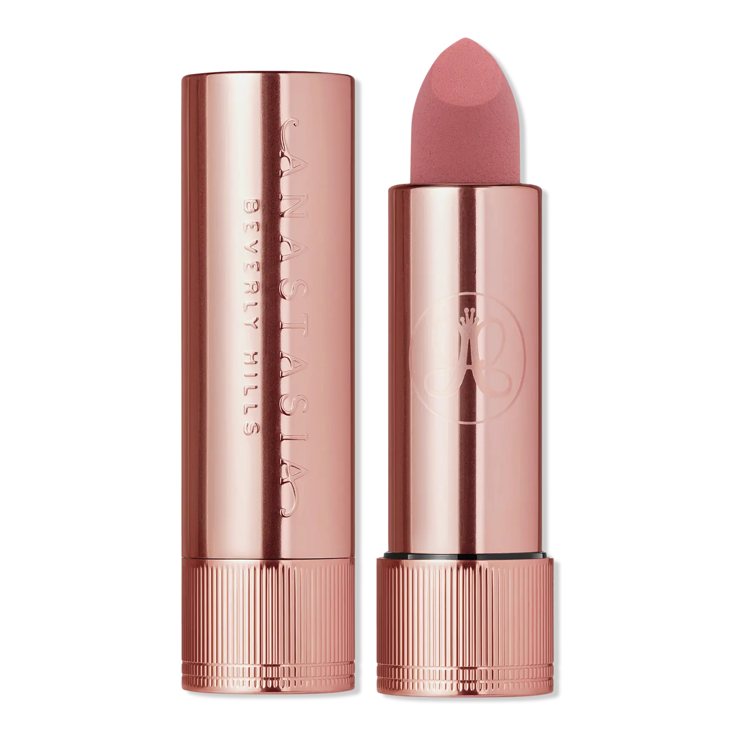 

Матовая и сатиновая бархатная помада с высокой пигментацией Anastasia Beverly Hills, Peony (soft cool-toned nude pink)