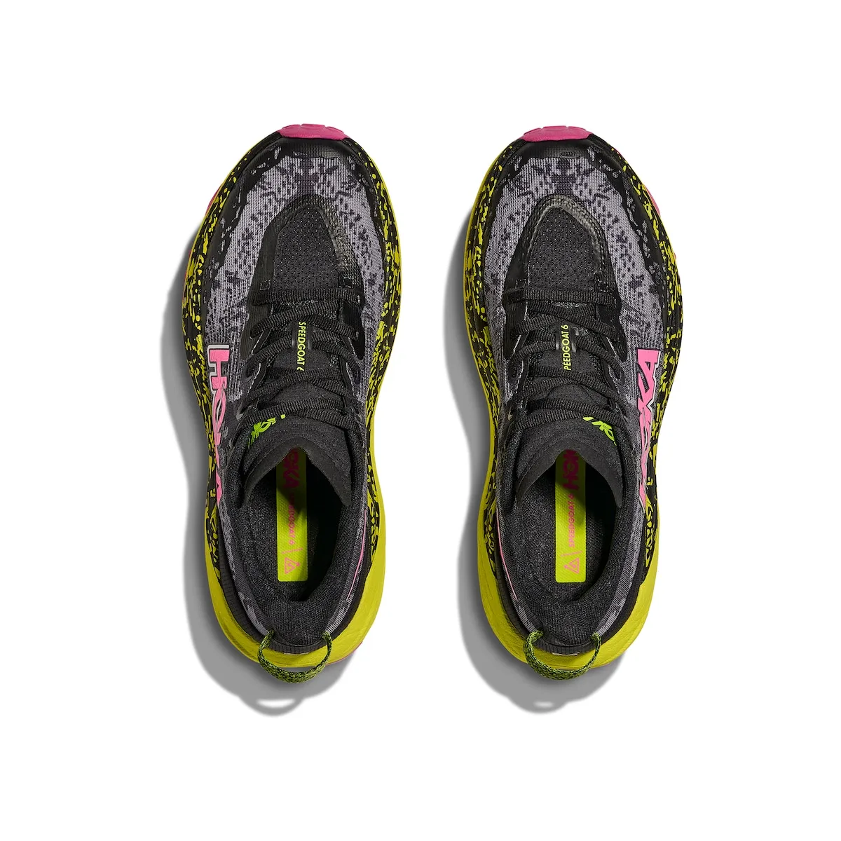 Беговые кроссовки для трейлраннинга для женщин SPEEDGOAT 6 Hoka, черный/розовый — фото 2