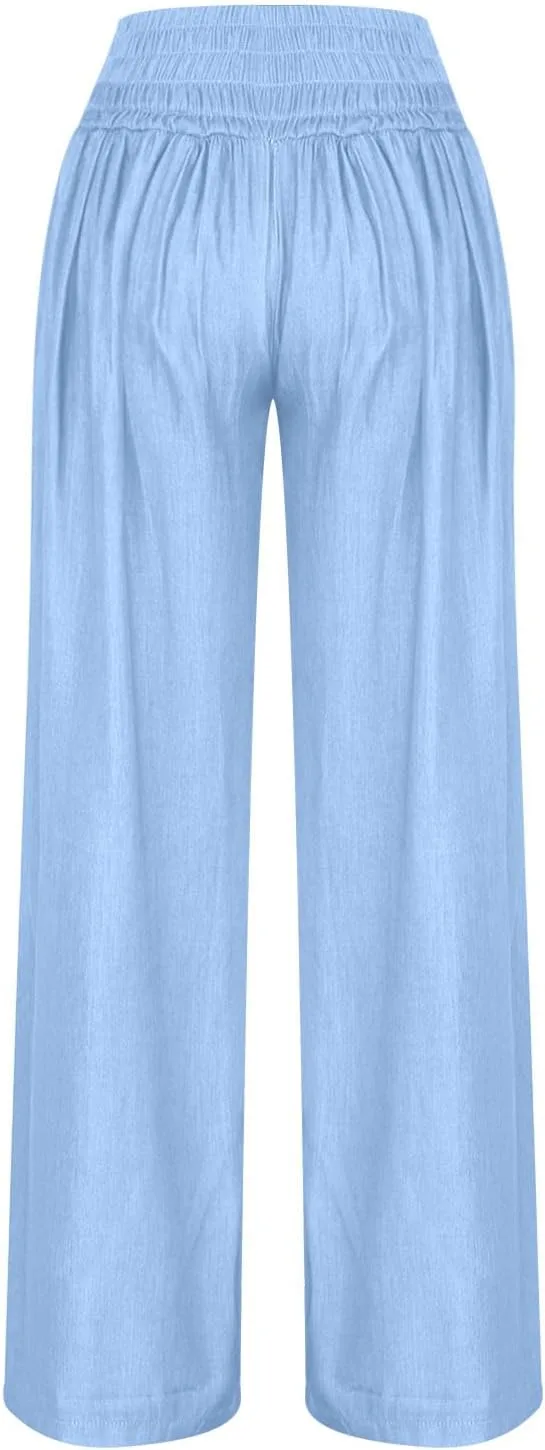 Женские джинсы Wide Leg с защипами спереди, высокие — фото 3