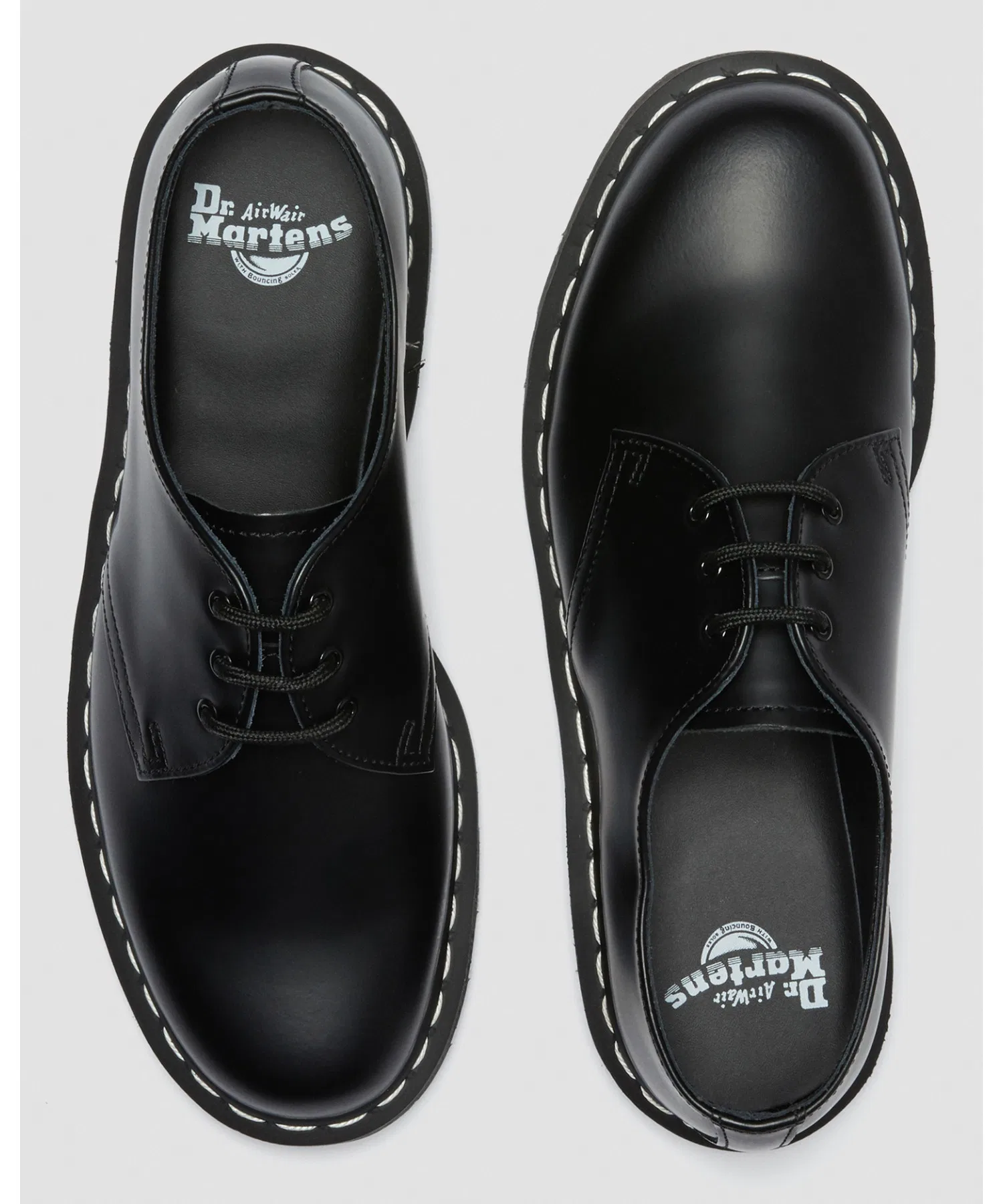 Мужские и женские туфли Dr. Martens 1461 White Stitch — фото 4