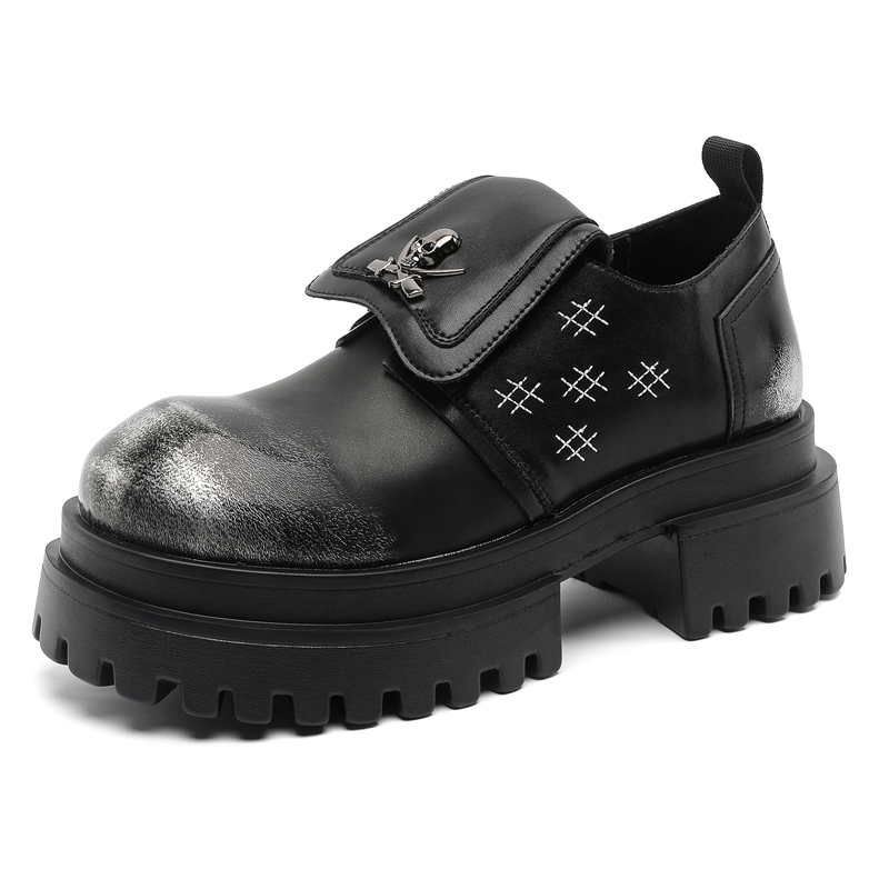 

SOBB Повседневные кожаные туфли мужские низкие черные серебристые белые серебристые, цвет Silver