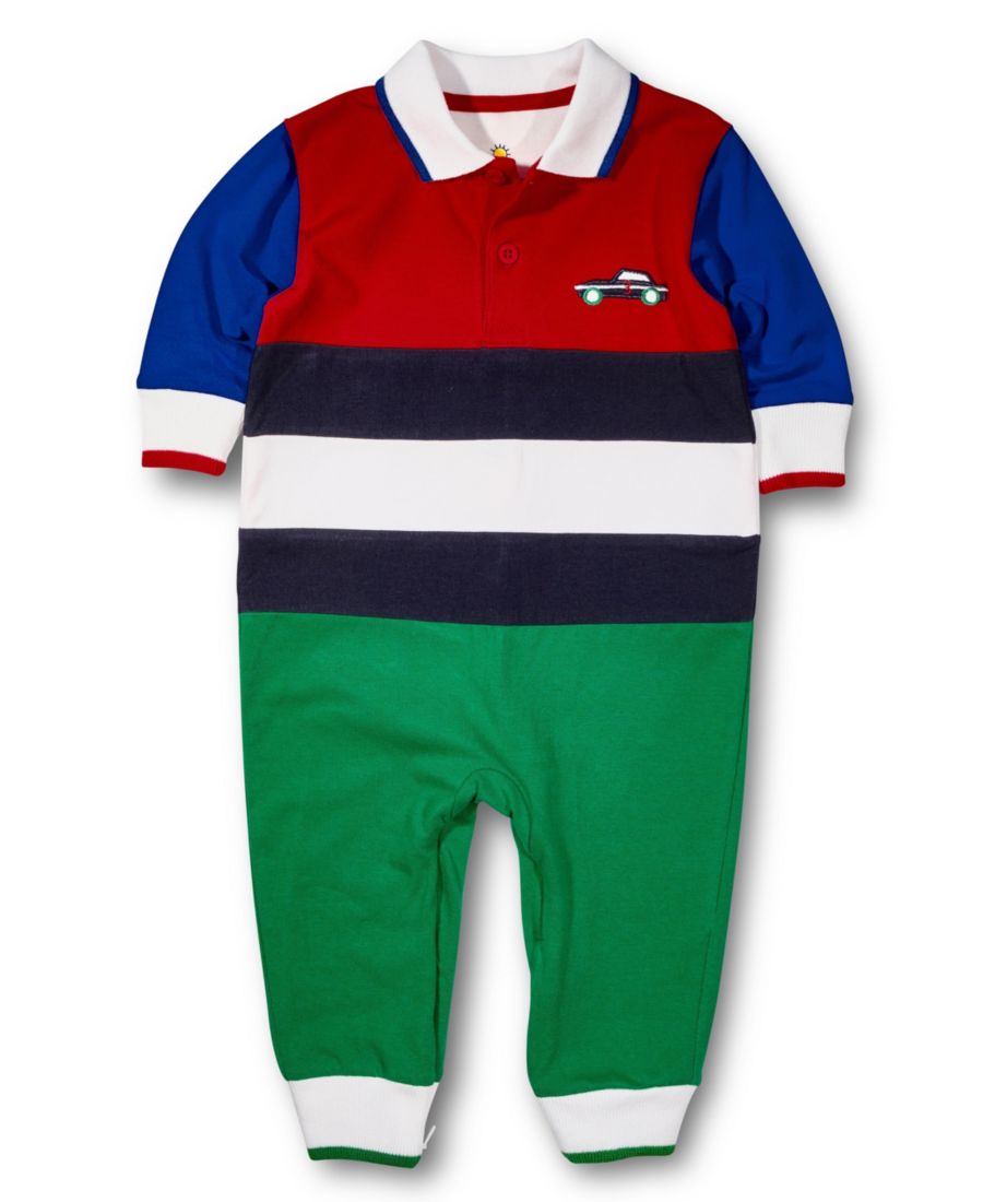 

Детский трикотажный комбинезон для мальчиков с изображением гоночного автомобиля Florence Eiseman, No Color