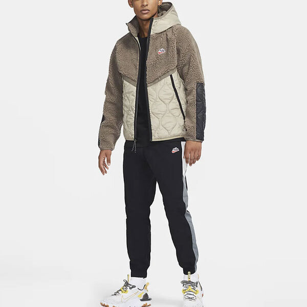 Куртка Nike Sportswear Hooded Fleece Jacket Men Brown Camel, цвет camel — фото 3