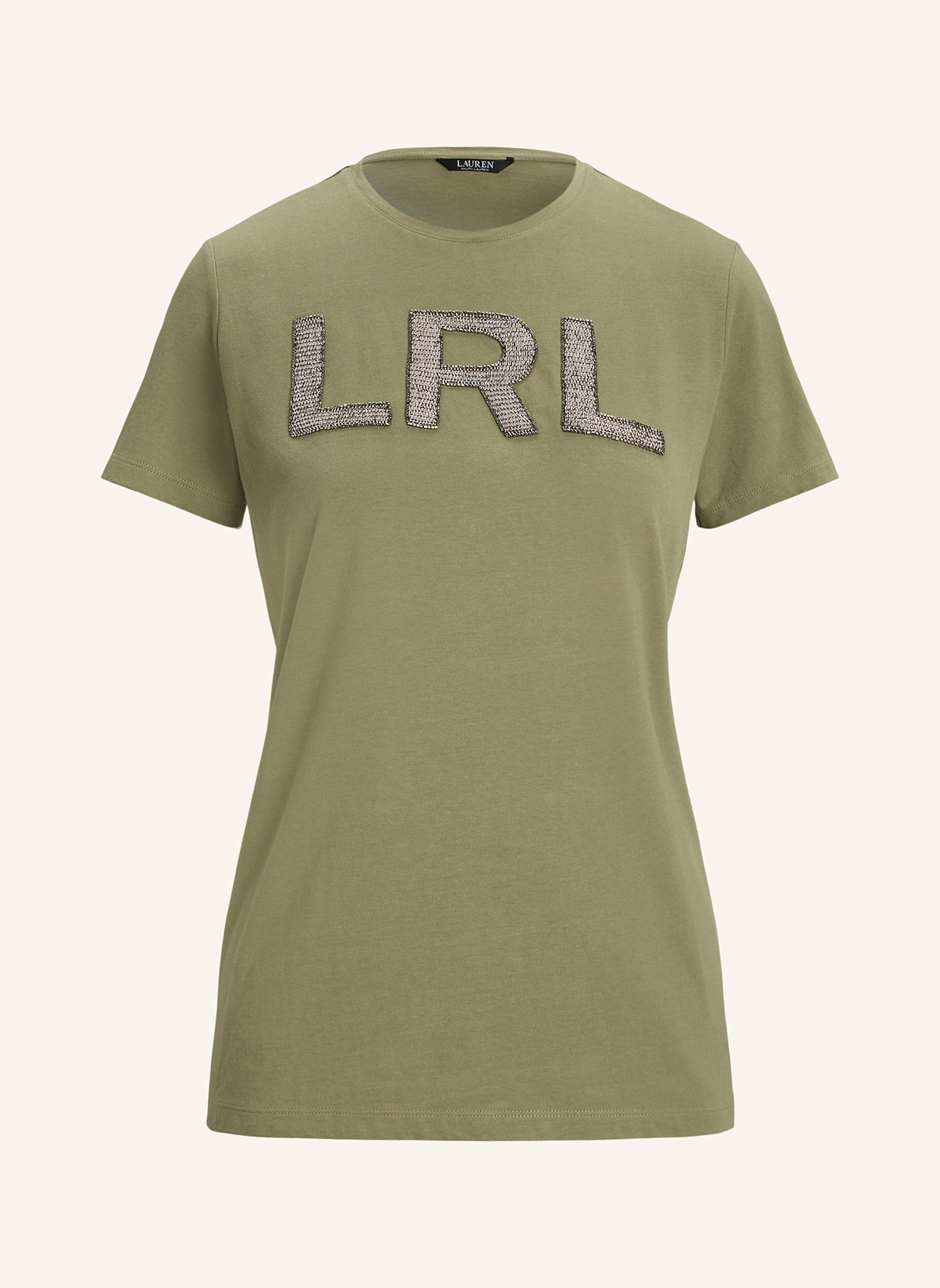 

Футболка с драгоценными камнями и блестящей пряжей Lauren Ralph Lauren, зеленый