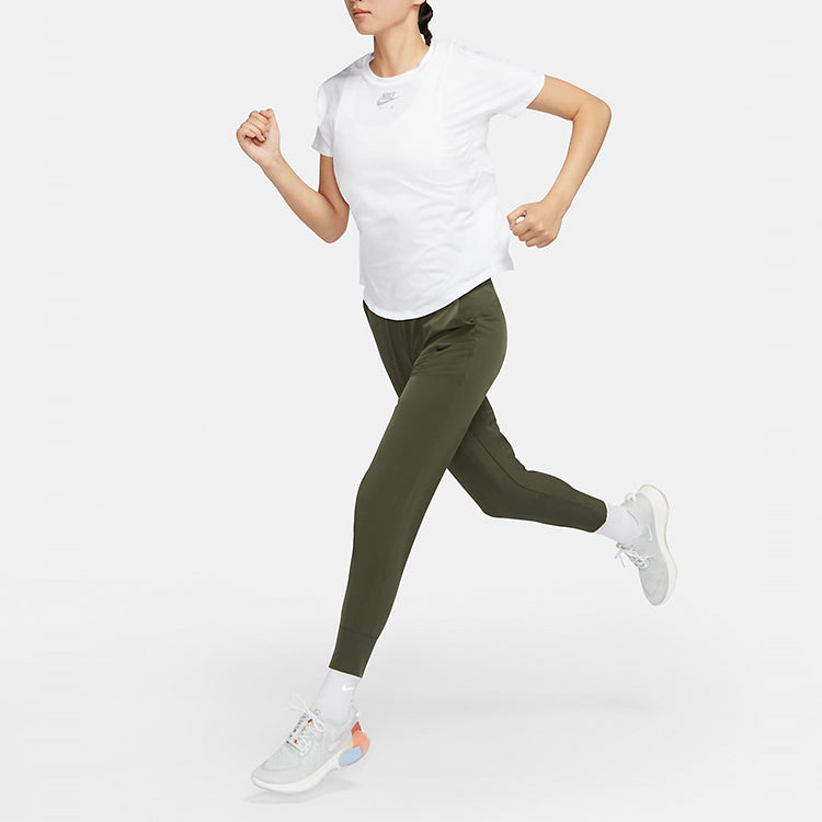 Футболка (WMNS) Nike Air Dri-FIT Running Sports Round Neck Short Sleeve White T-Shirt — фото 3