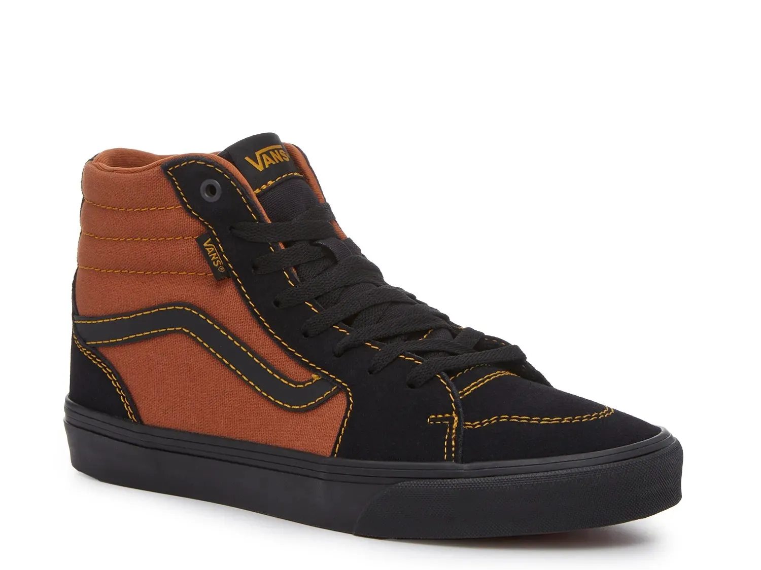 

Кроссовки Vans Filmore High-Top — мужские, черные/оранжевые