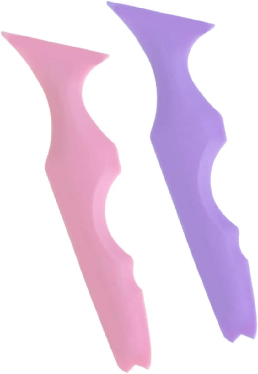 Трафарет для бровей силиконовый Frcolor, 2 шт, розовый и фиолетовый