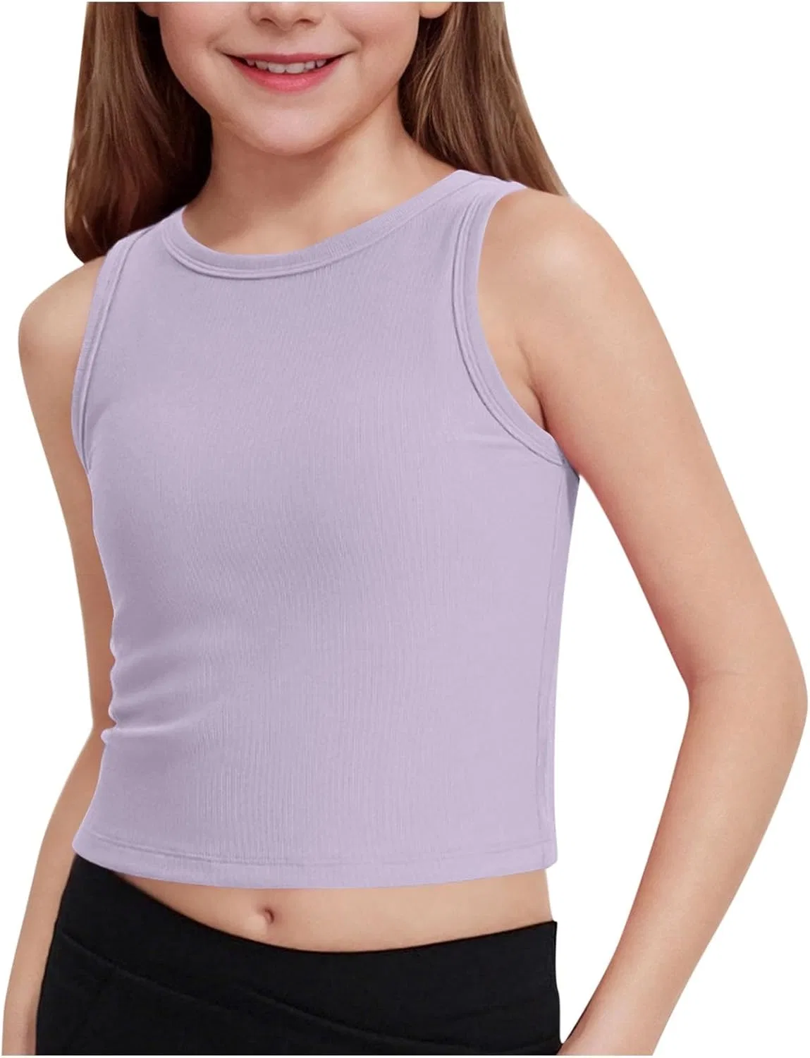 Детский топ-борцовка Ribbed Knit, Zzalalana, фиолетовый