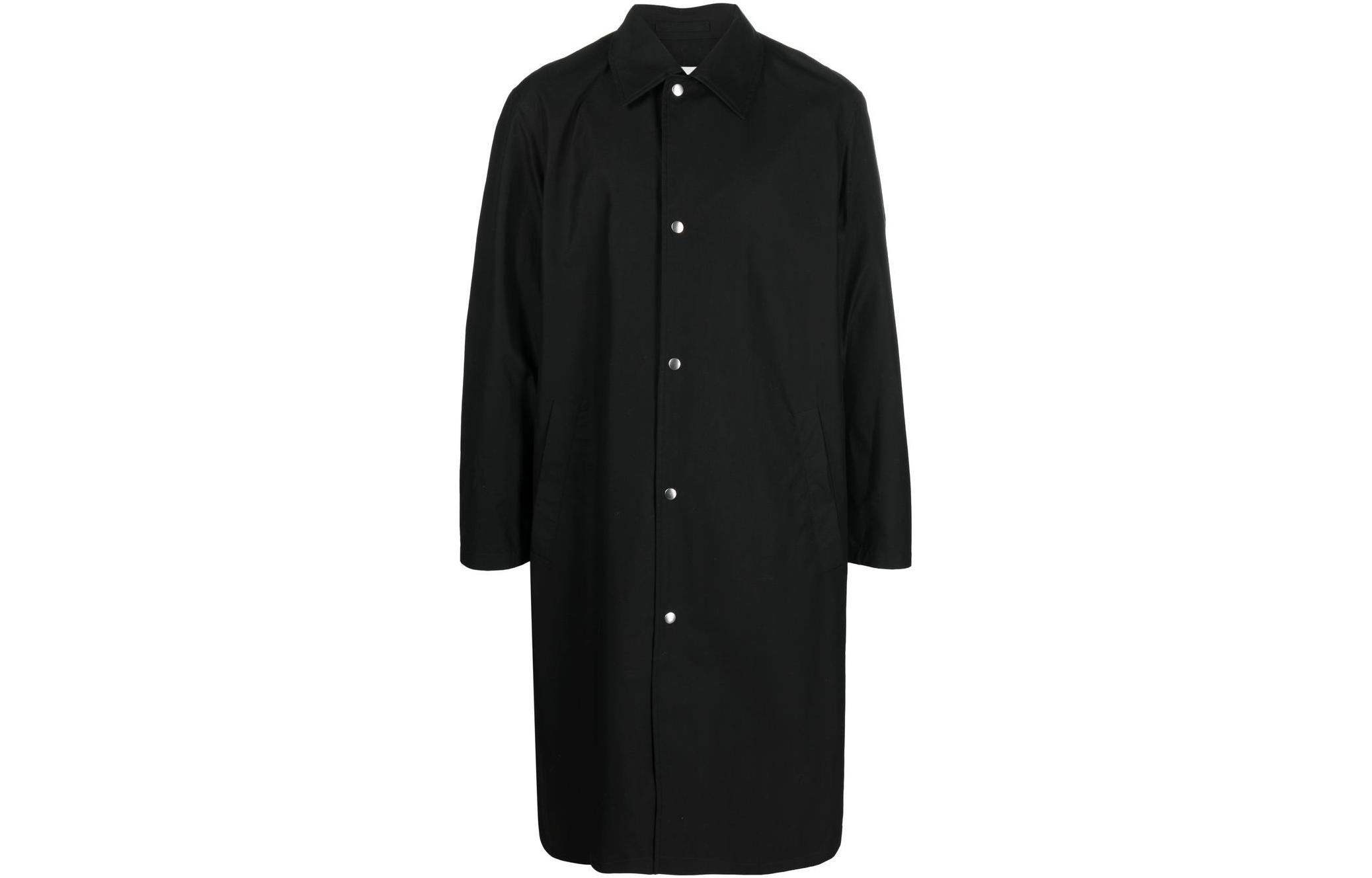 

JIL SANDER Длинное пальто на пуговицах, Black