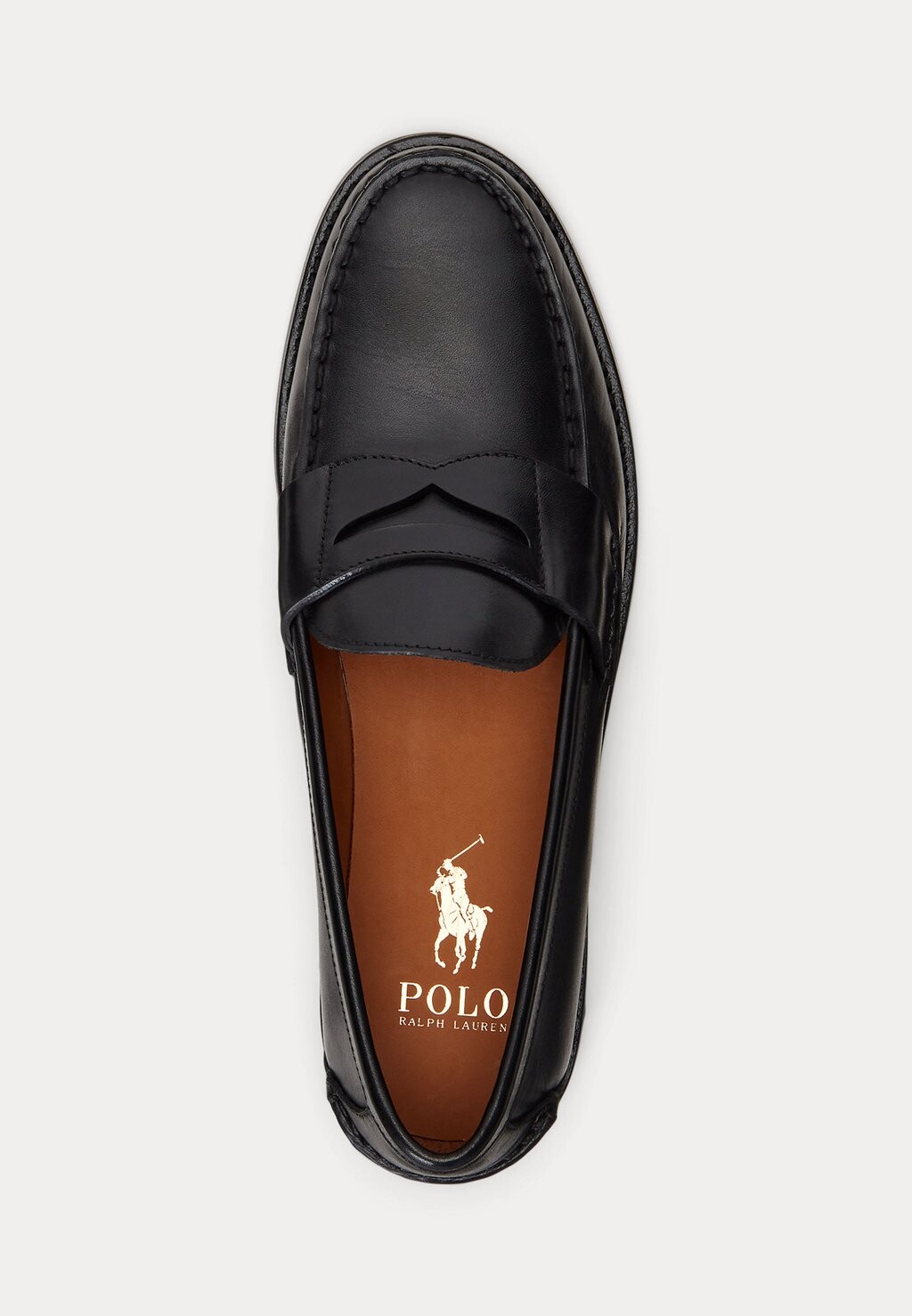 Лоферы ALSTON LEATHER PENNY LOAFER Ralph Lauren, черный — фото 3