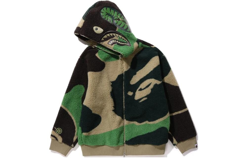 

Куртка с капюшоном BAPE Mega ABC Camo Shark Boa A Bathing Ape, розовый