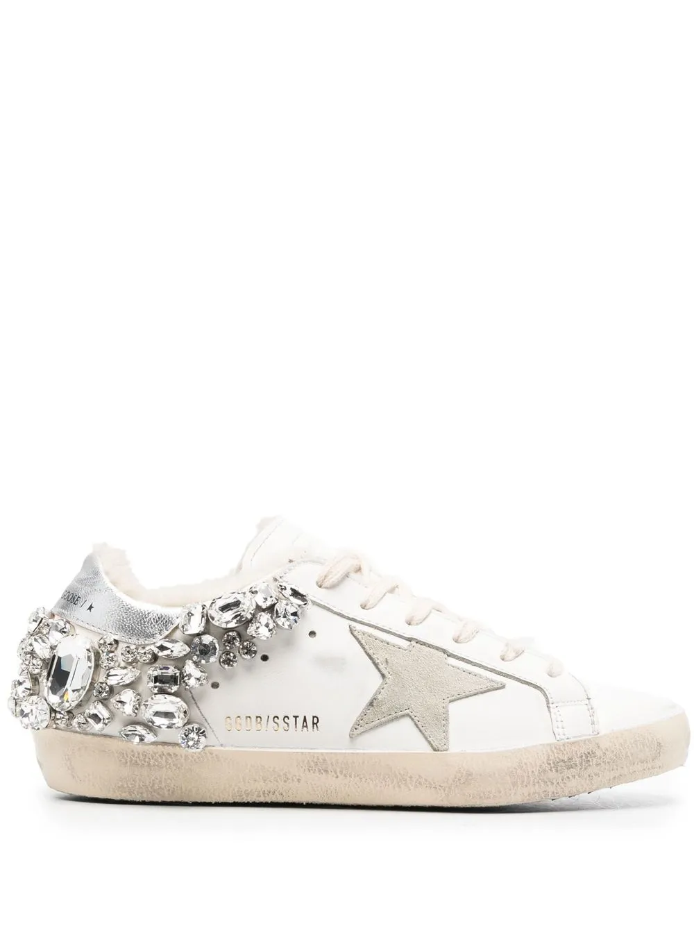 Декорированные кеды Super-Star GOLDEN GOOSE, белый