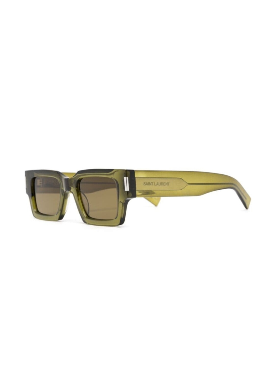 Saint Laurent Eyewear солнцезащитные очки в квадратной оправе, зеленый — фото 2