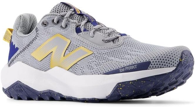 Детские кроссовки New Balance Dynasoft Nitrel V6 на шнуровке (унисекс), синий/серый/золотой — фото 3