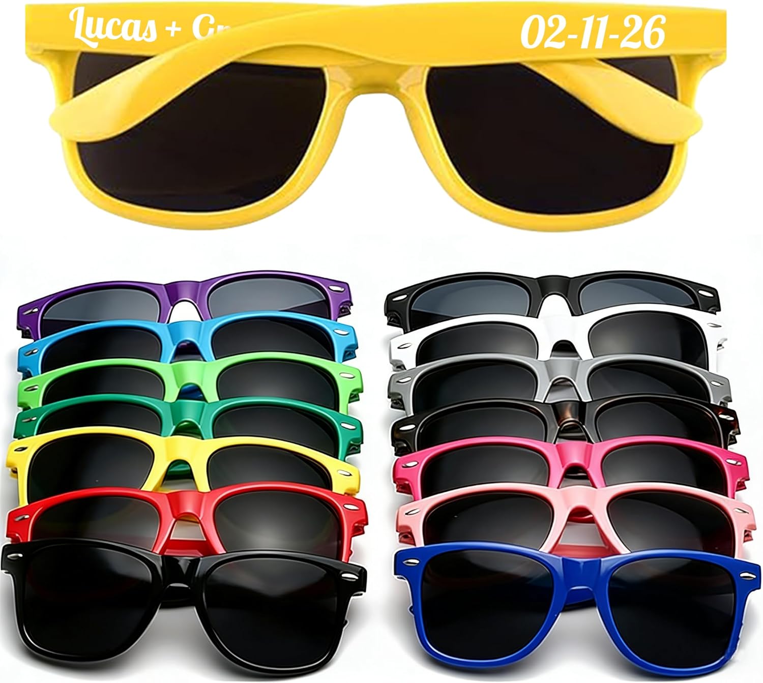 

Персонализированные солнцезащитные очки оптом, изготовление на заказ, свадебные солнцезащитные очки, солнцезащитные очки для девичников, солнцезащитные очки для женщин и мужчин DFDG, Yellow