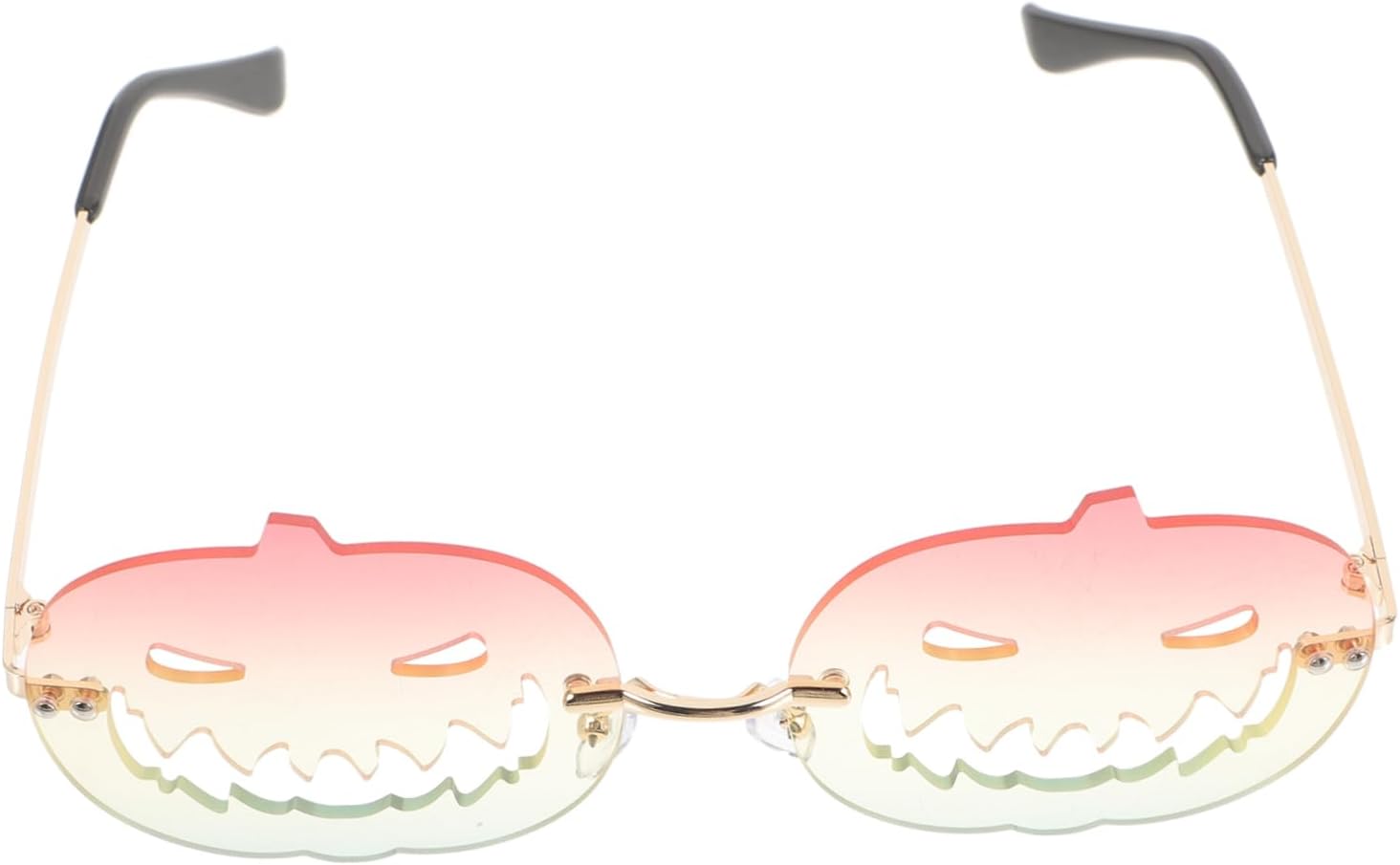 

1 пара солнцезащитных очков без оправы в форме тыквы для вечеринок на Хэллоуин. Забавные и уникальные аксессуары для взрослых. Очки от УФ-излучения для мужчин и женщин CATIEBYE, Multi