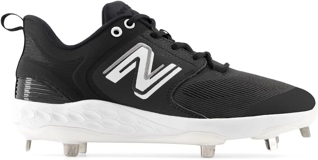 Мужские бейсбольные кроссовки New Balance Fresh Foam X 3000 V6 Metal, 2-Black White — фото 2