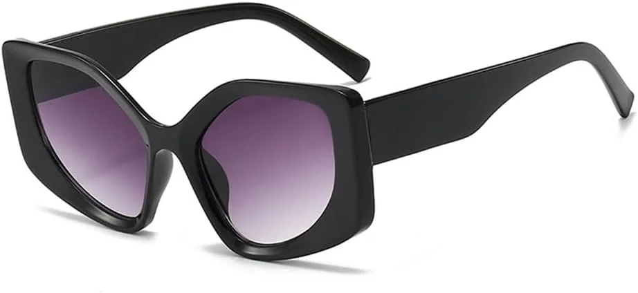 

Солнцезащитные очки в винтажной оправе «кошачий глаз» с крупной оправой для женщин и мужчин, ретро-очки с многоугольными линзами для мужчин и женщин TYUVIVO, 4