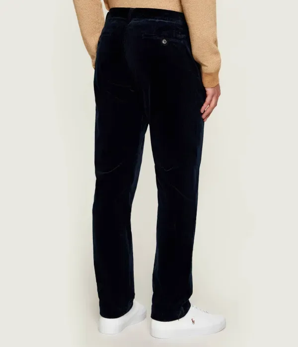 Вельветовые брюки straight fit Polo Ralph Lauren, темно-синий — фото 4