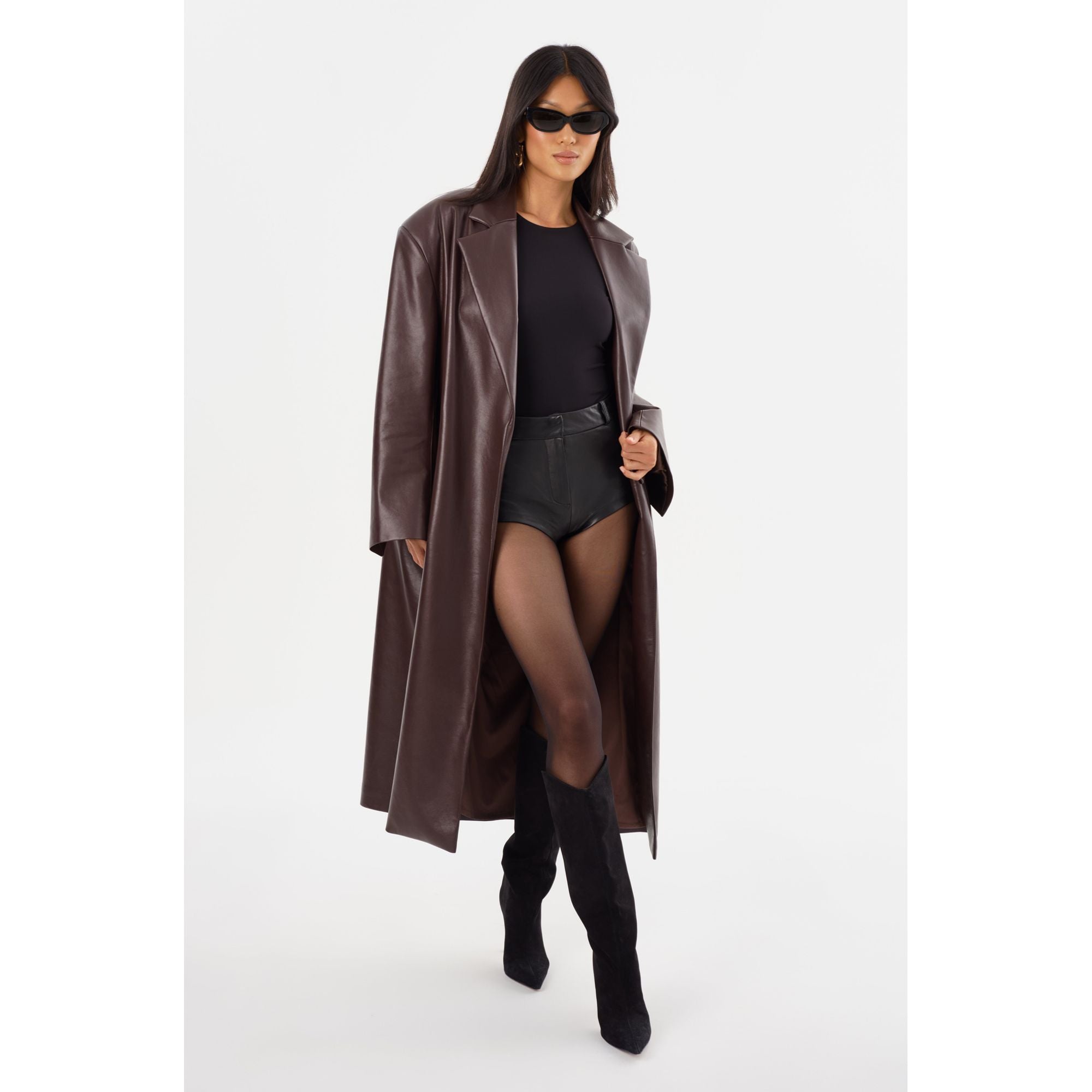 

Джанэль | Пальто из переработанной кожи Lamarque, Mahogany