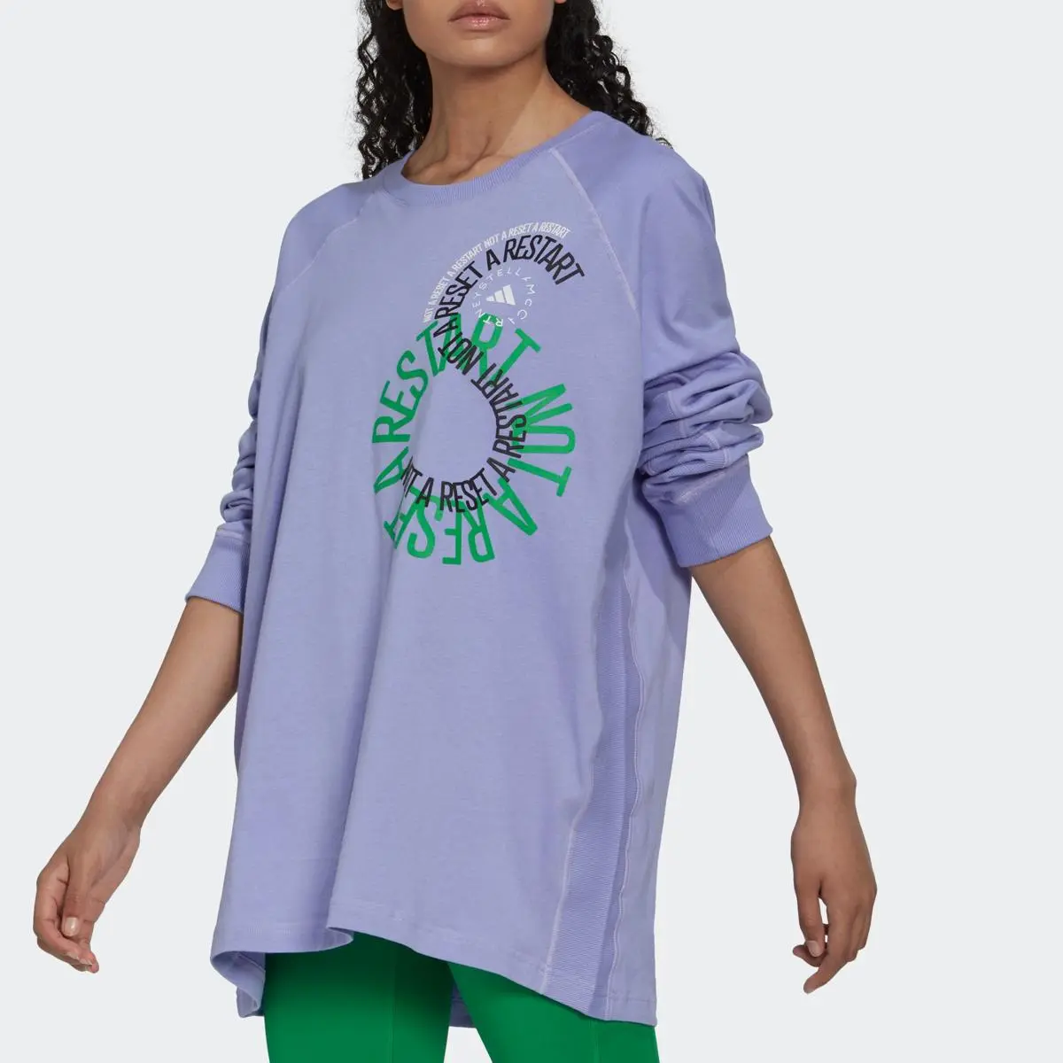 Adidas Футболка Stella McCartney Unisex глянцевая отделка Purple — фото 4