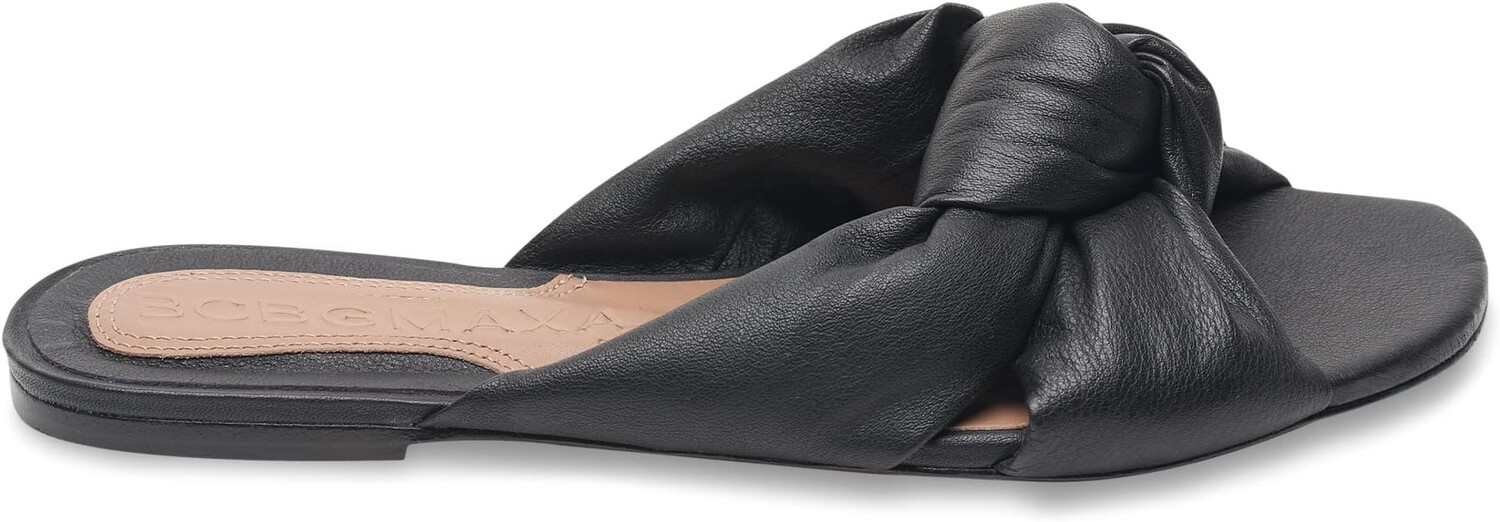 

Сандалии BCBGMAXAZRIA Tinsley Knotted Flat Sandal, черный