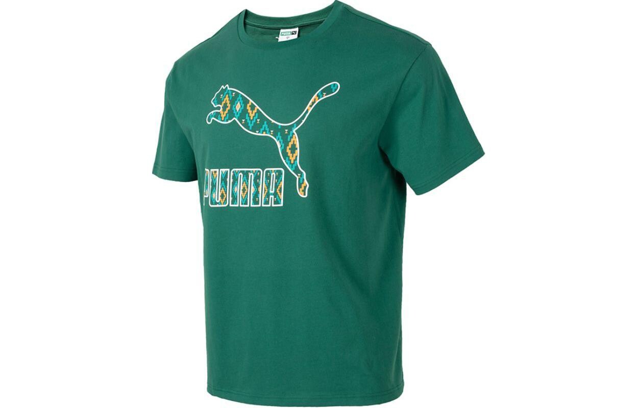 

Футболка унисекс зеленая Puma, зеленый