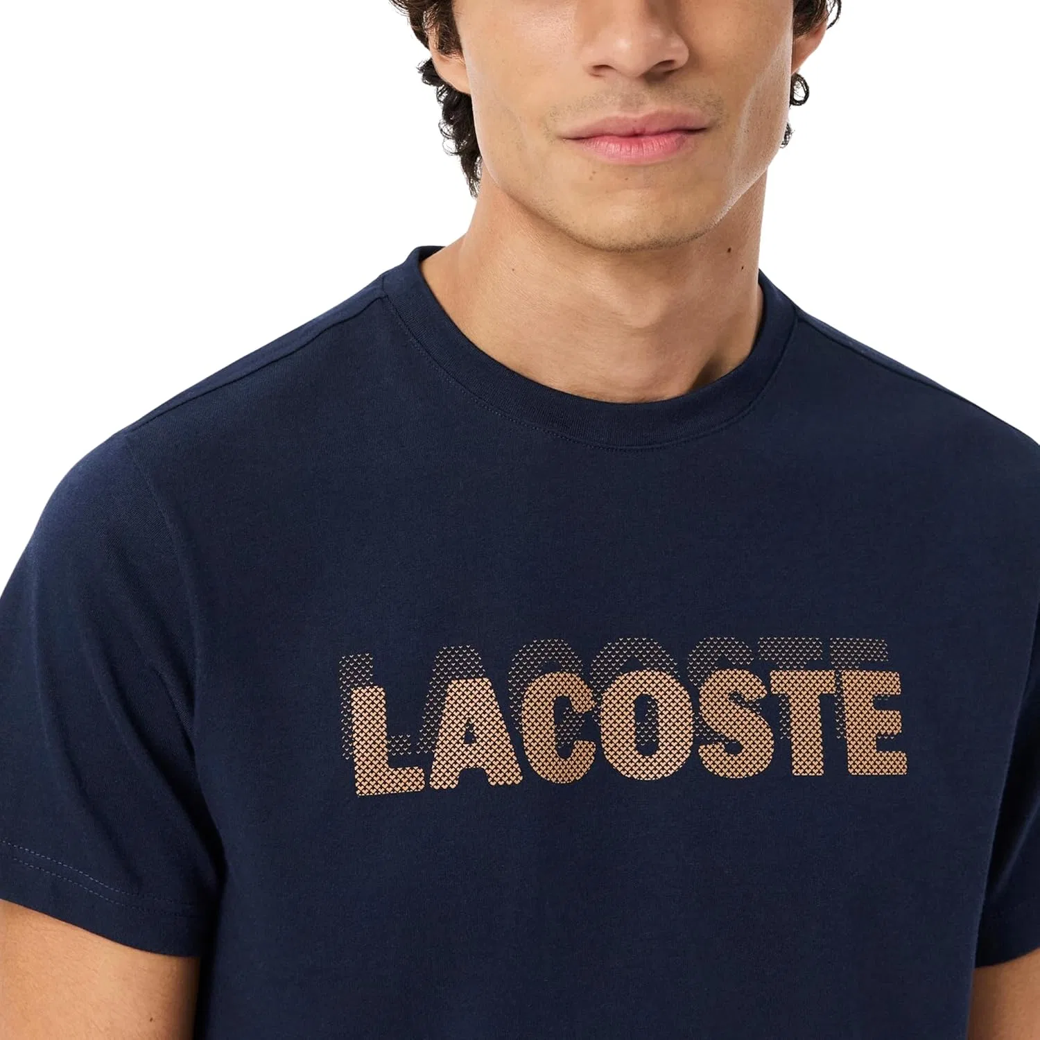 Футболка активная Lacoste Navy Blue/Blossom — фото 4