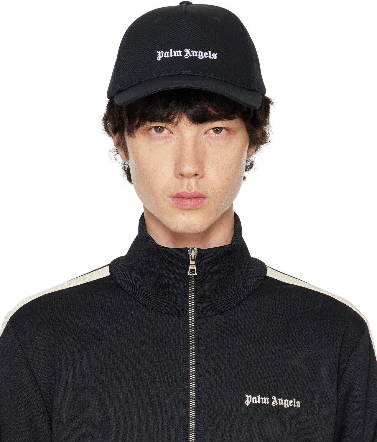 

Черная классическая кепка с логотипом Palm Angels, Black/Off-White