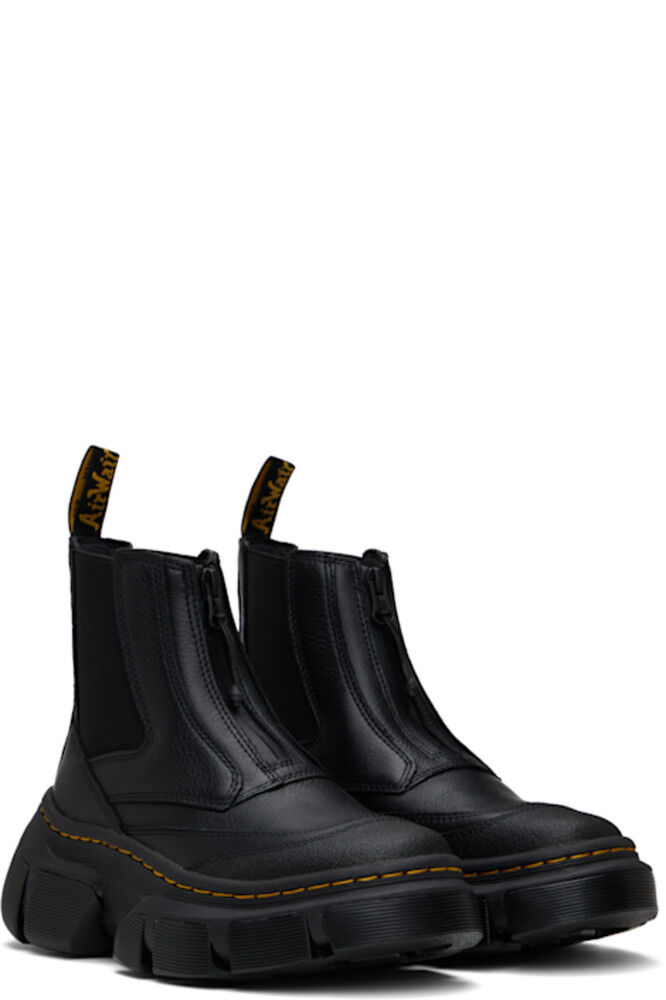 Черные кожаные ботинки челси DXML на молнии Dr. Martens — фото 4
