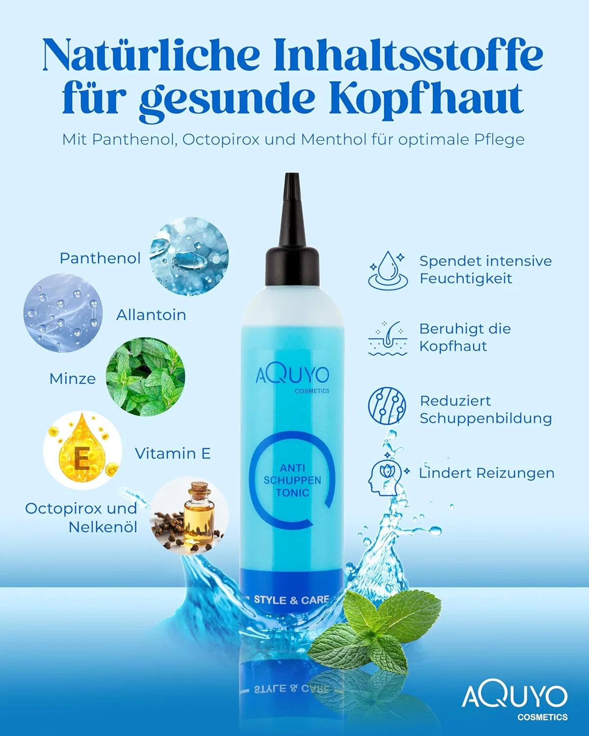 Тоник против перхоти для кожи головы 200 мл, набор из 3 шт. Aquyo Cosmetics — фото 4