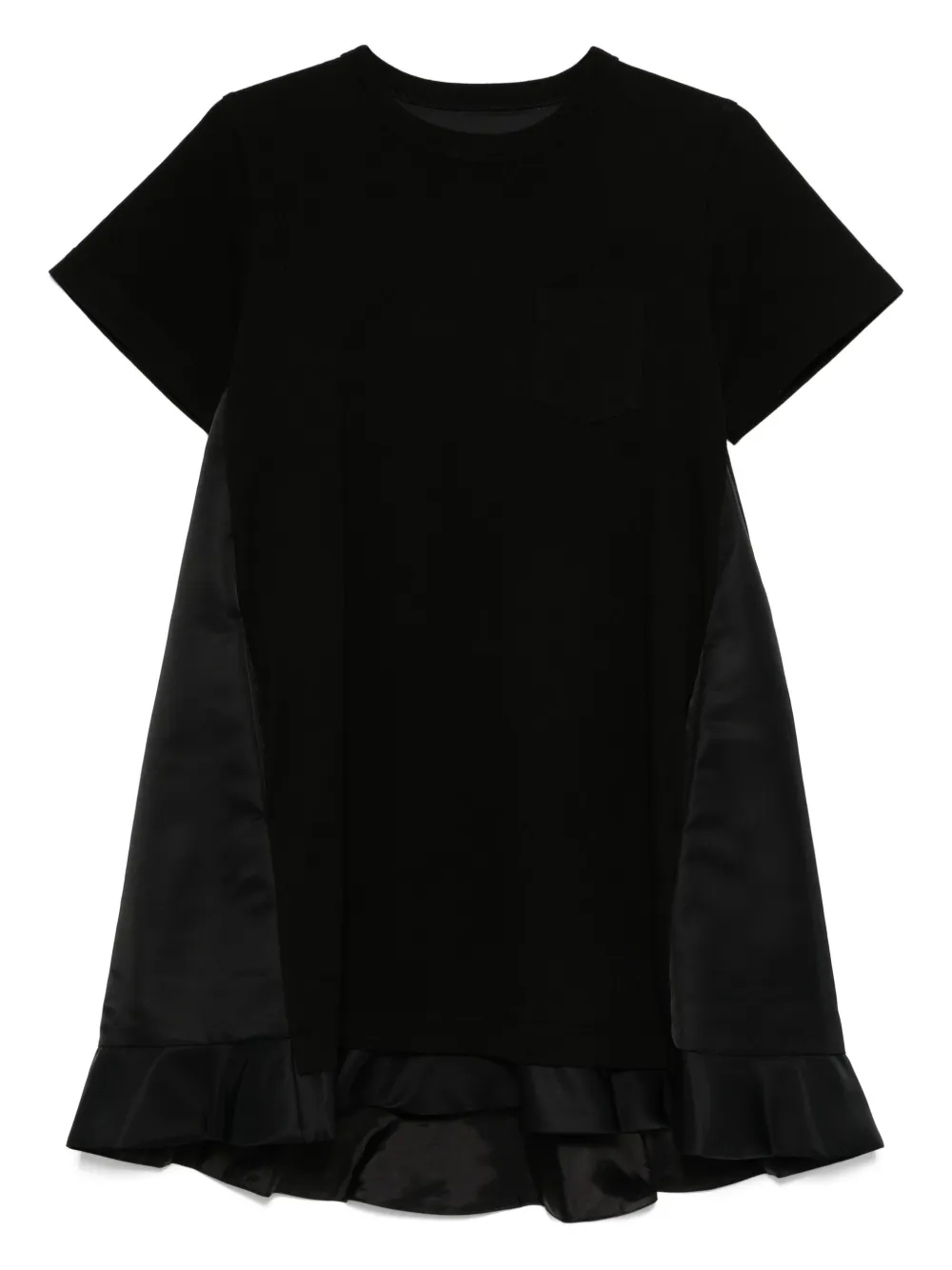 

Платье мини с оборками SACAI, черный