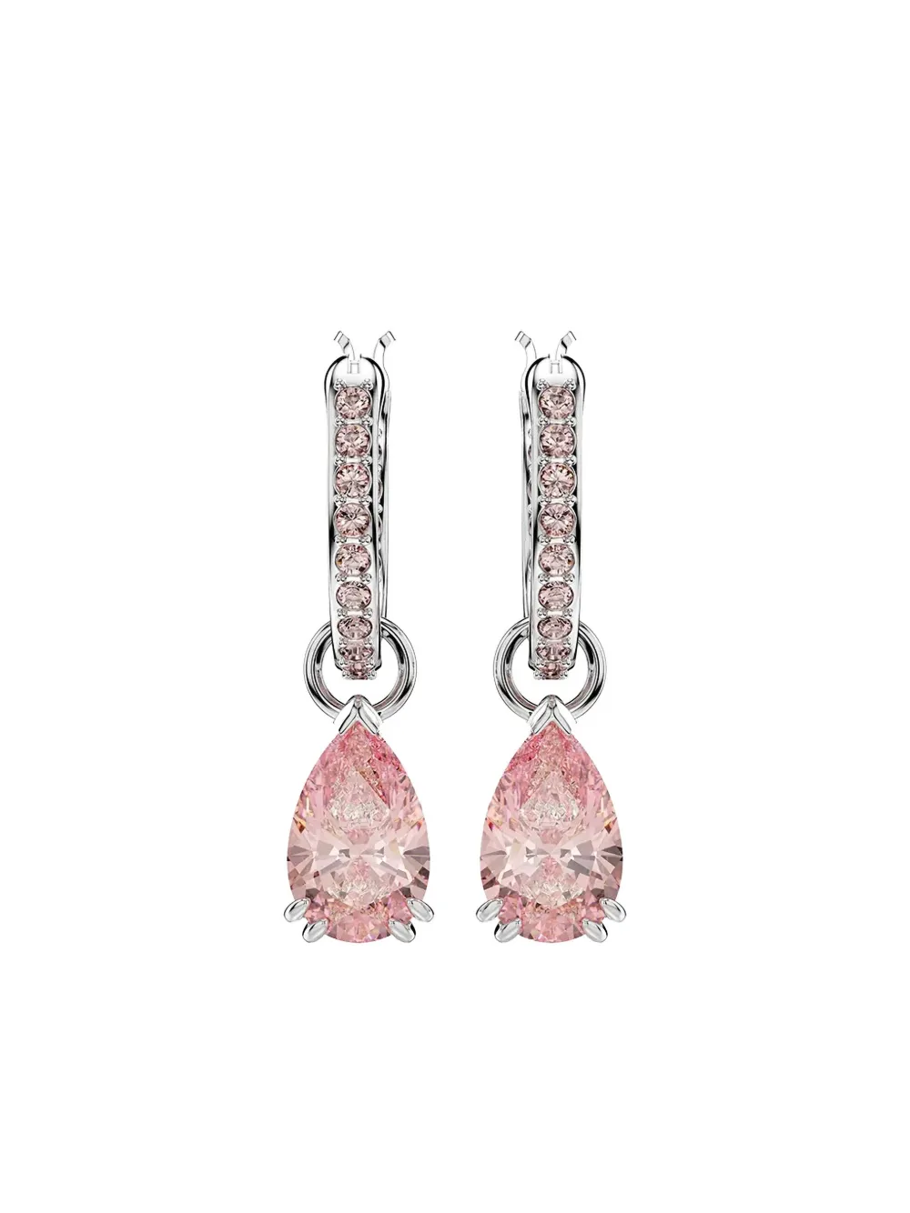 

Серьги-кольца Attract с кристаллами Swarovski, серебяный