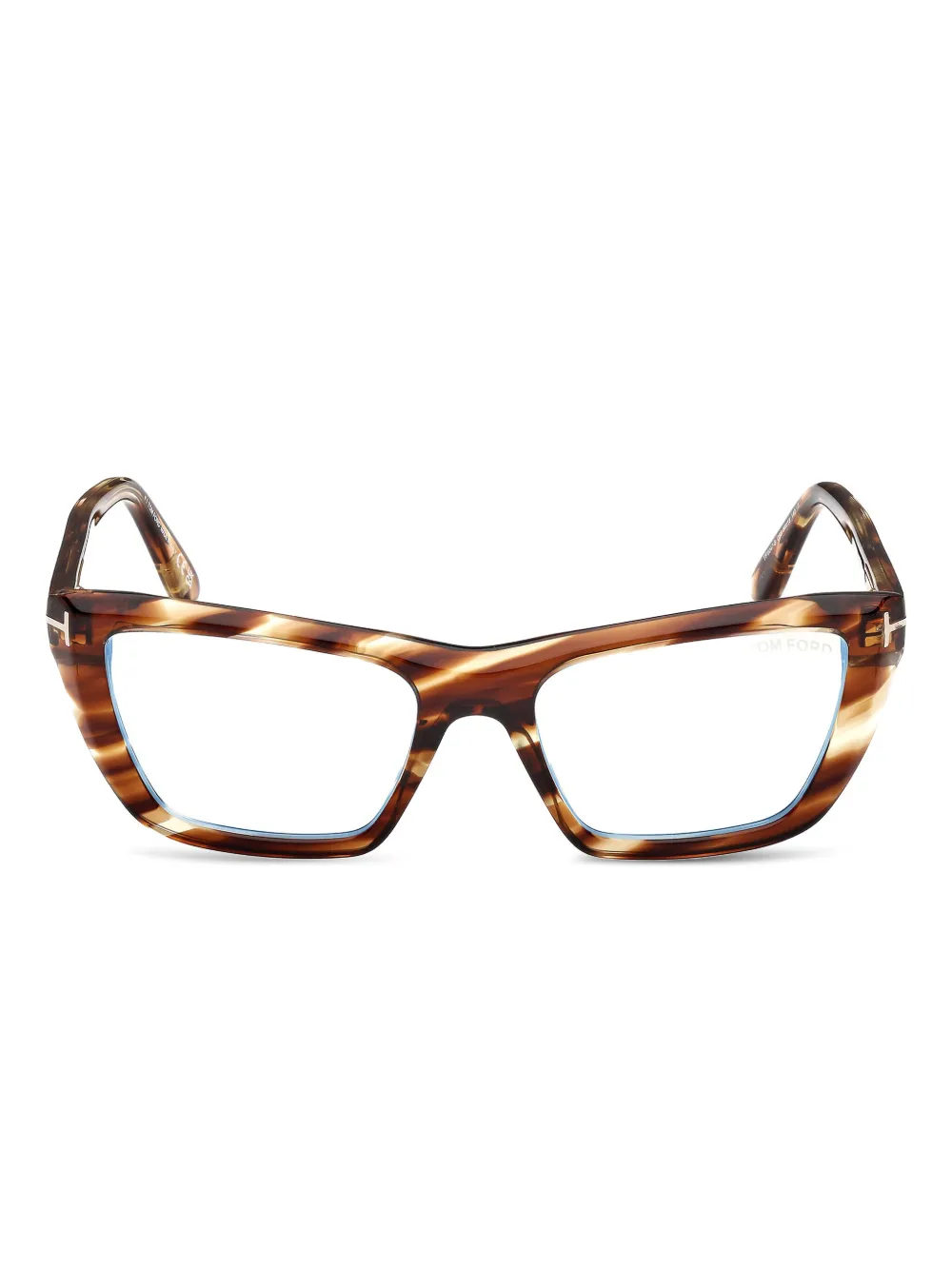 

Очки в квадратной оправе черепаховой расцветки Tom Ford, коричневый