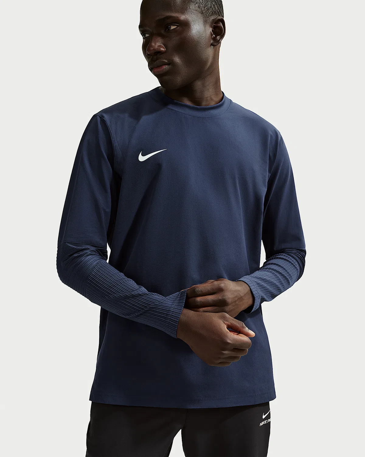Мужская футболка Dri-FIT с круглым вырезом Nike Player, Midnight Navy/White
