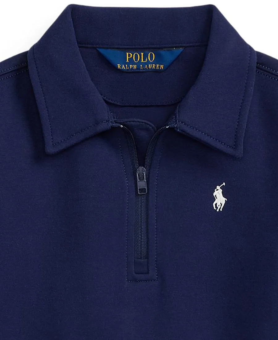 Детский свитер с воротником, двойная вязка, размеры 2T-6X Polo Ralph Lauren, темно-синий — фото 3