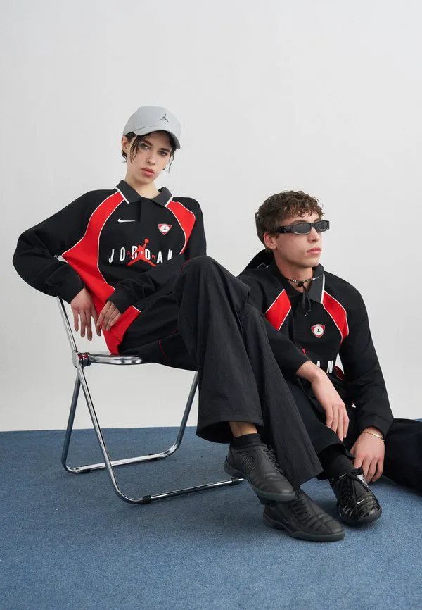 Рубашка-Поло унисекс Jordan, Black/University Red