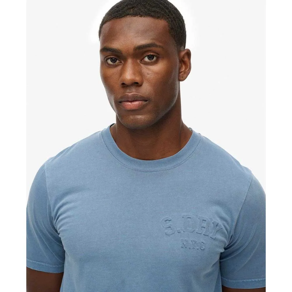 Футболка с коротким рукавом Superdry Athletic Emboss Relaxed Fit, синий — фото 4
