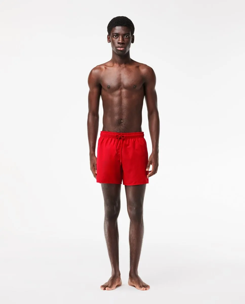 

Мужские однотонные синие шорты-бермуды для плавания Lacoste, красный