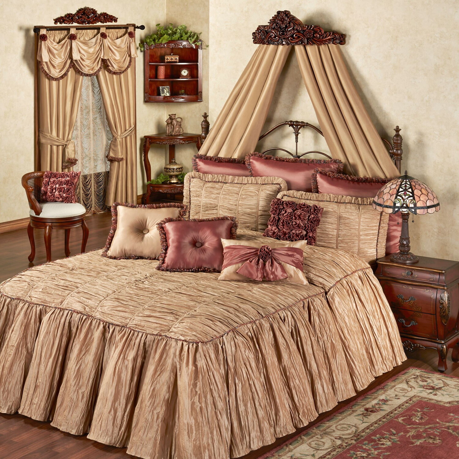 

Постельное белье Majesty Golden Honey Grande Full Touch of Class, темно - бежевый