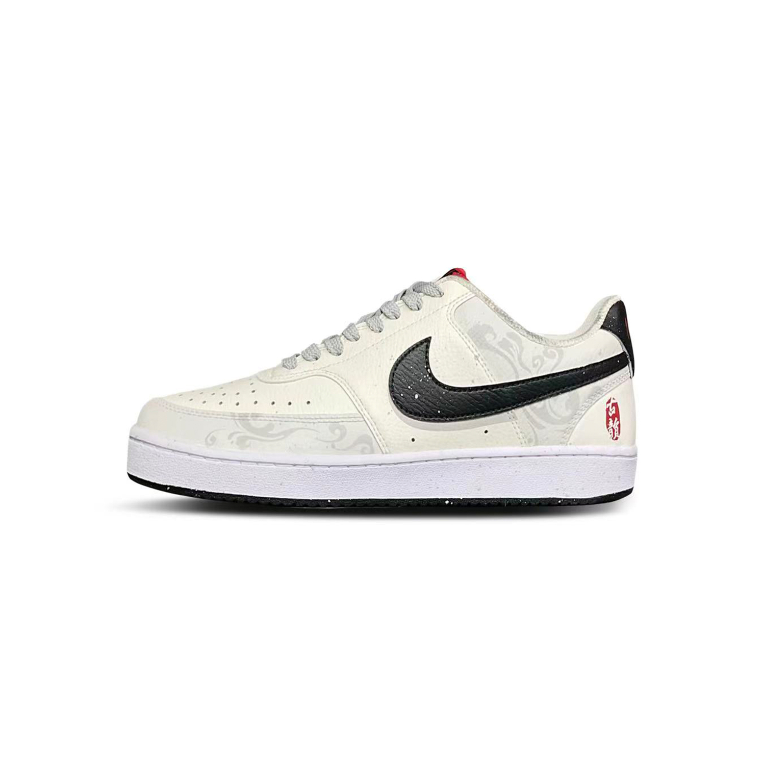 

Nike Court Vision 1 Tower Rabbit Creative устойчивые к истиранию дышащие низкие скейтбордские туфли мужские black gray