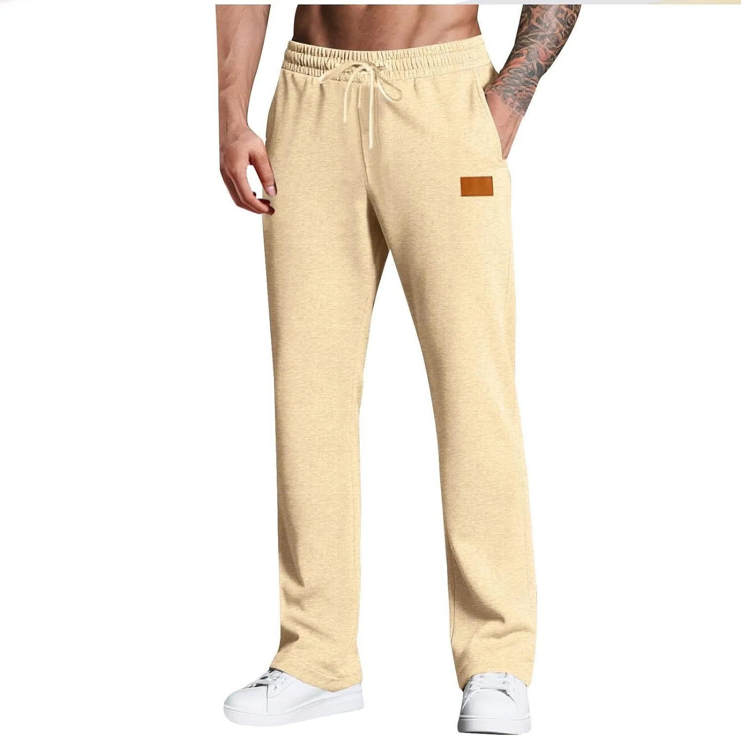 Спортивные брюки свободные на поясе, Generic, Beige