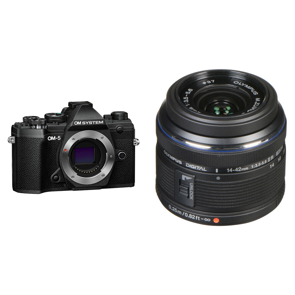 

Беззеркальная камера OM SYSTEM OM-5 Mirrorless Camera with 14-42mm f/3.5-5.6 II Lens