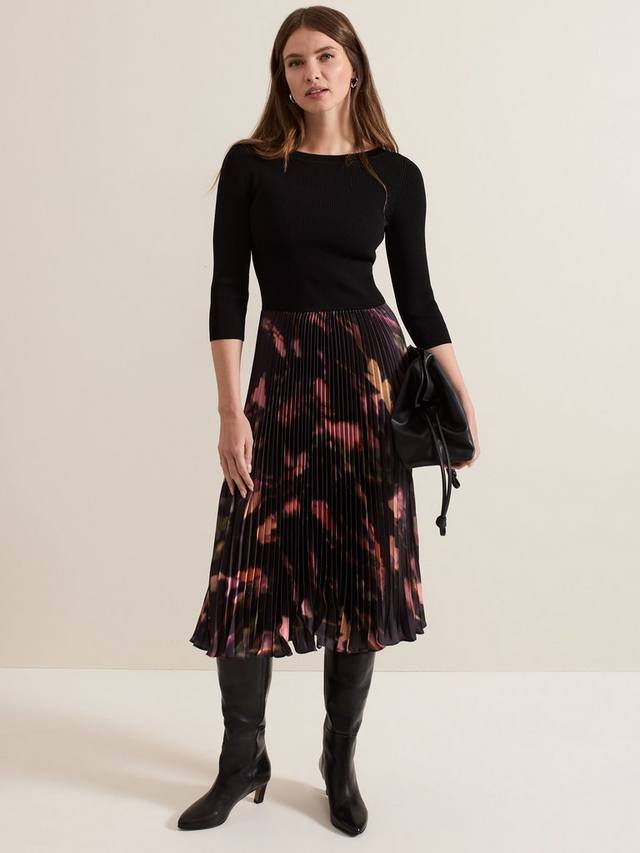 

Абстрактное платье petite rhea Phase Eight, черный/разноцветный