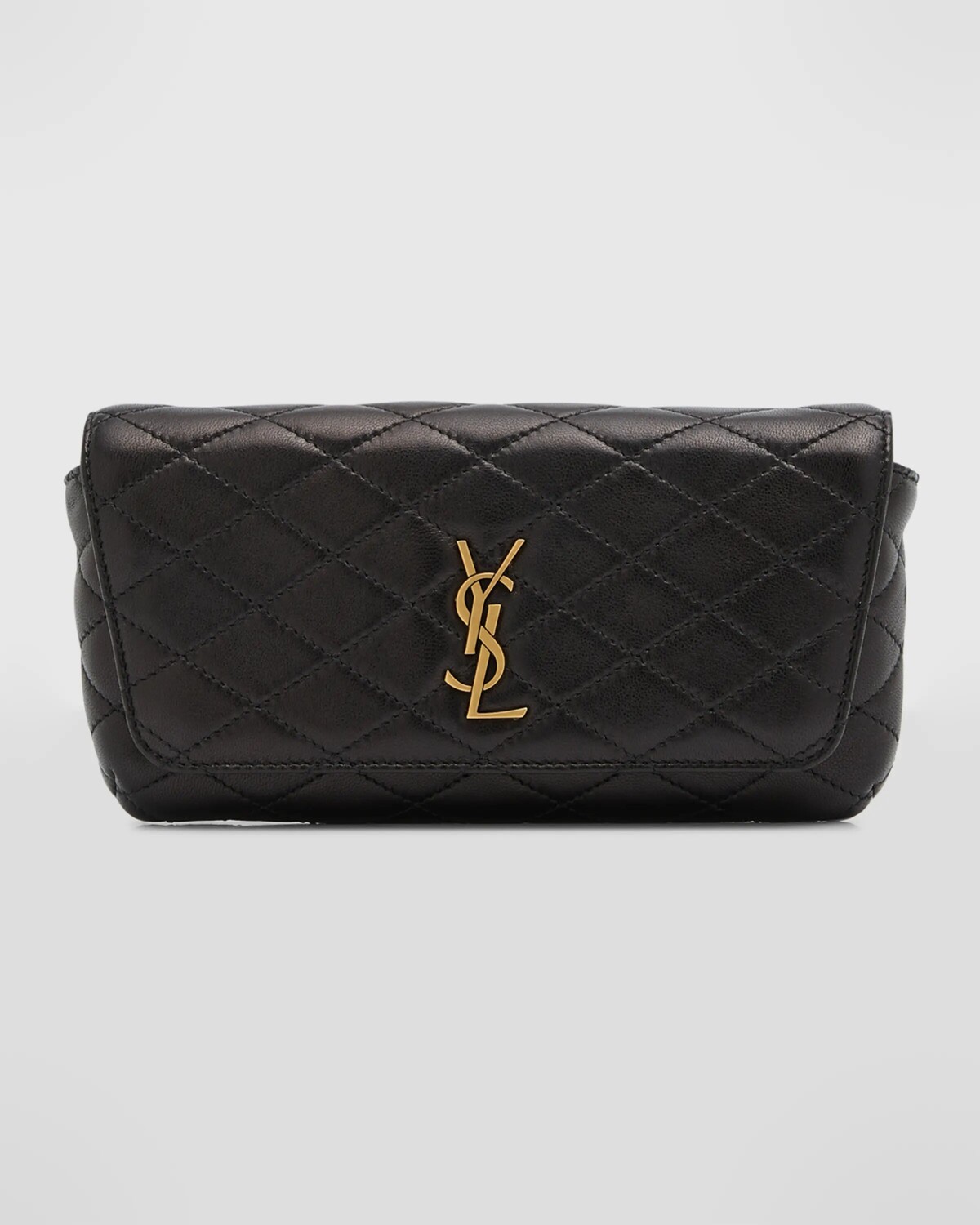 

Сумка через плечо Gaby Phone Holder YSL из стеганой гладкой кожи Saint Laurent, цвет Nero