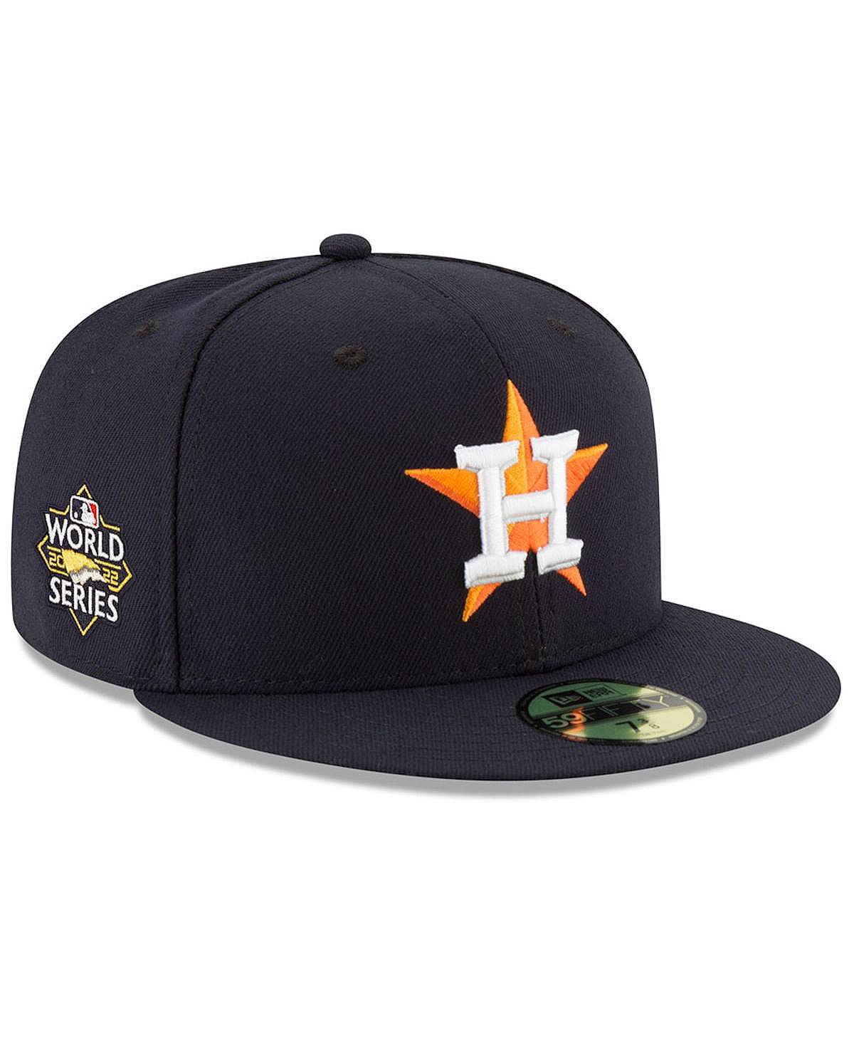 

Мужская темно-синяя шляпа Houston Astros World Series 2022 с боковой нашивкой 59FIFTY. New Era