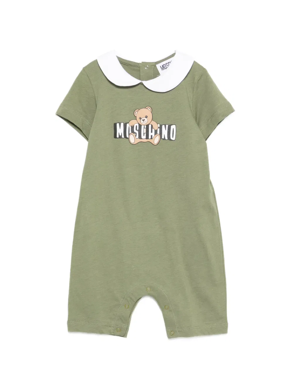 Комбинезон с графическим принтом в виде плюшевого мишки Moschino Kids, зеленый